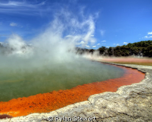 The Champaign Pools hot spring in Rotorua, New Zealand by Rylan Stewart 